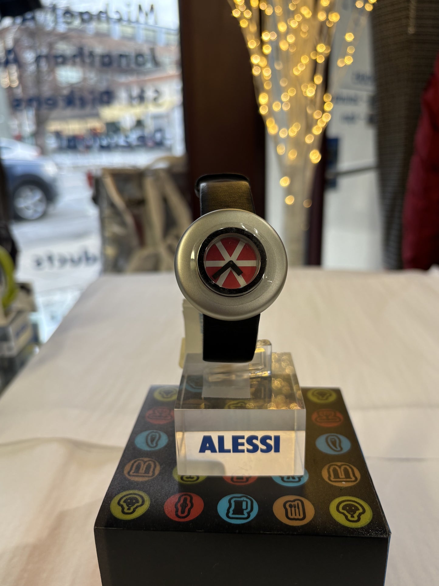 Alessi Watch: Ettore Sottsass Ciclo Bicycle Dial Red | (Out of Production)