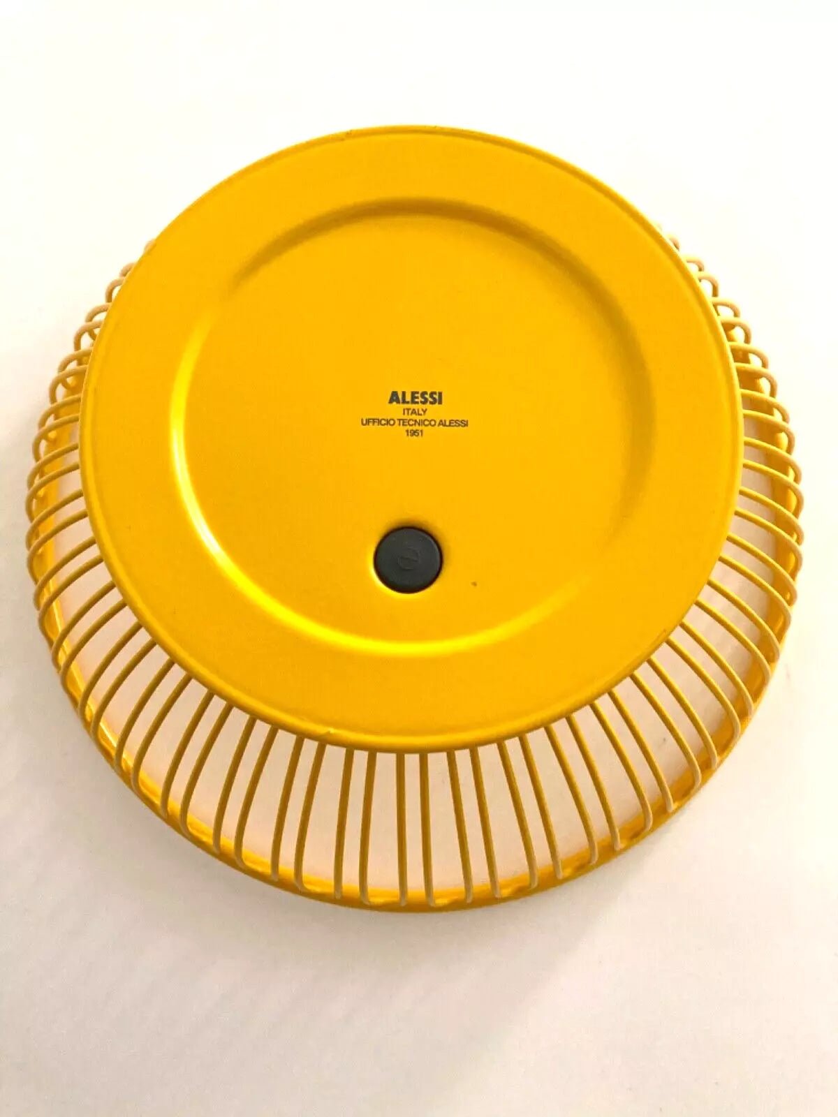 ALESSI 8 Inch Round Wire Basket Yellow