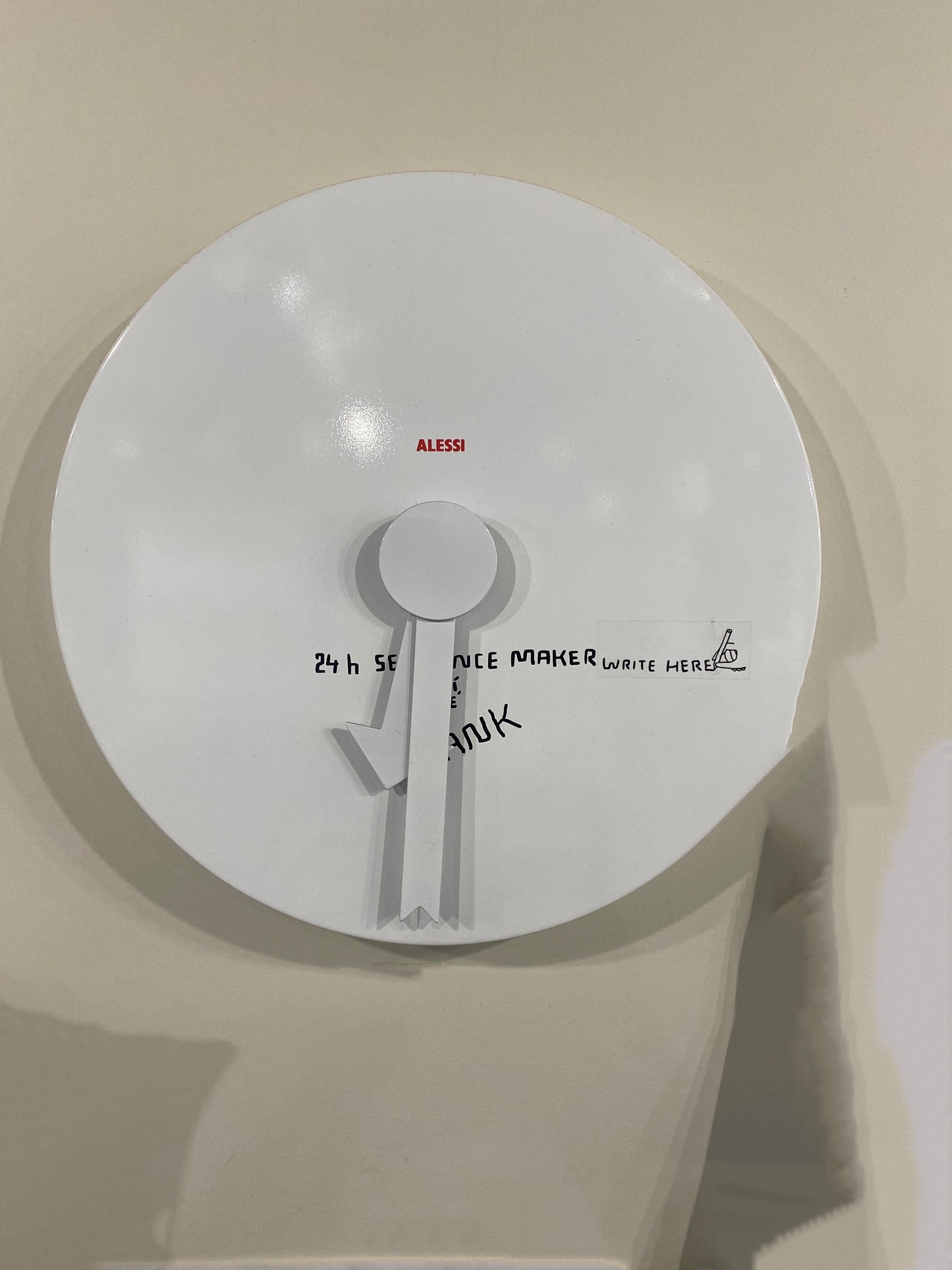 ALESSI Blank Wall Clock | Aluminum with Customizable Face