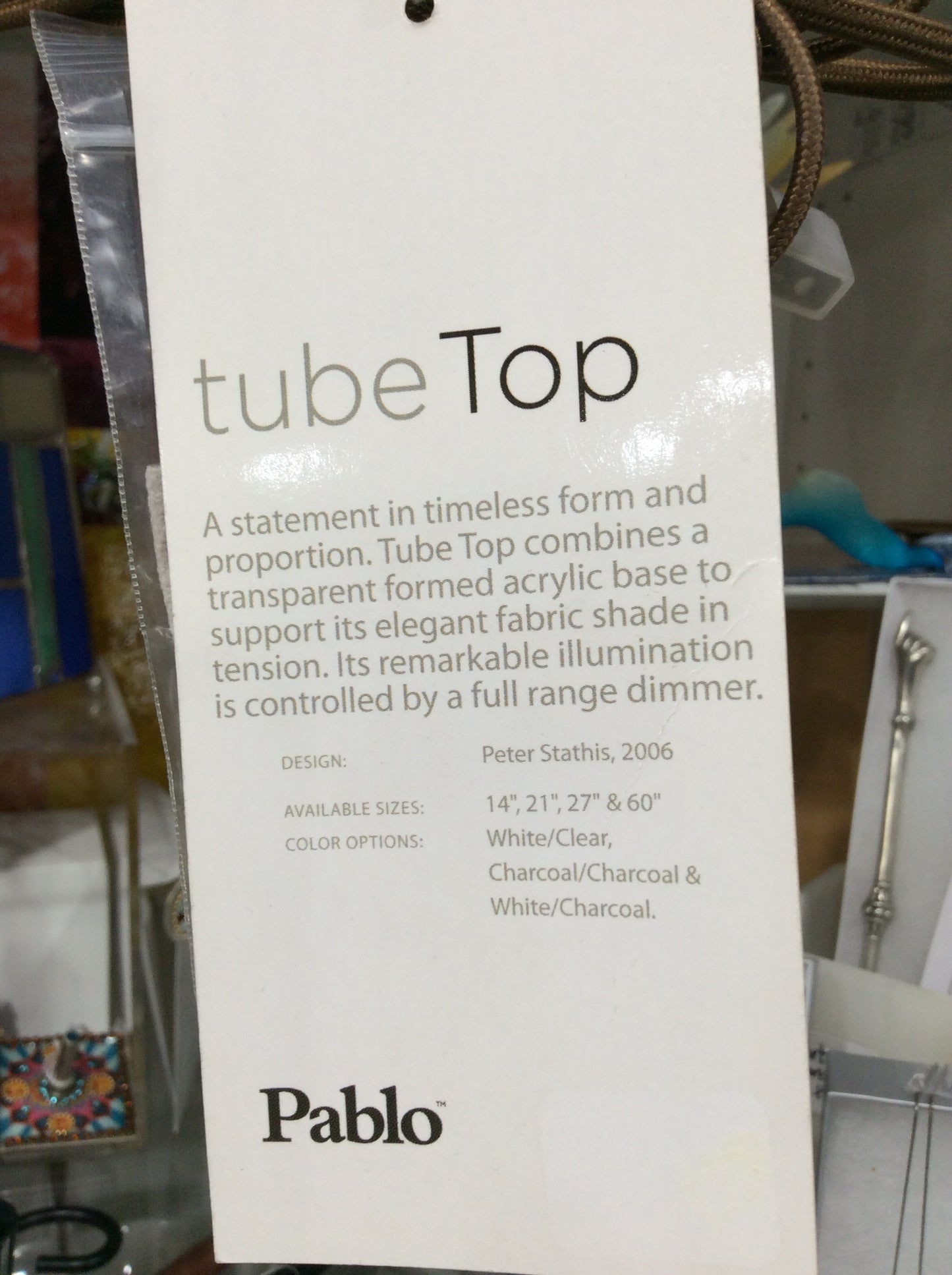 PABLO Design TableTop Lamp. Peter Stathis, (2006)