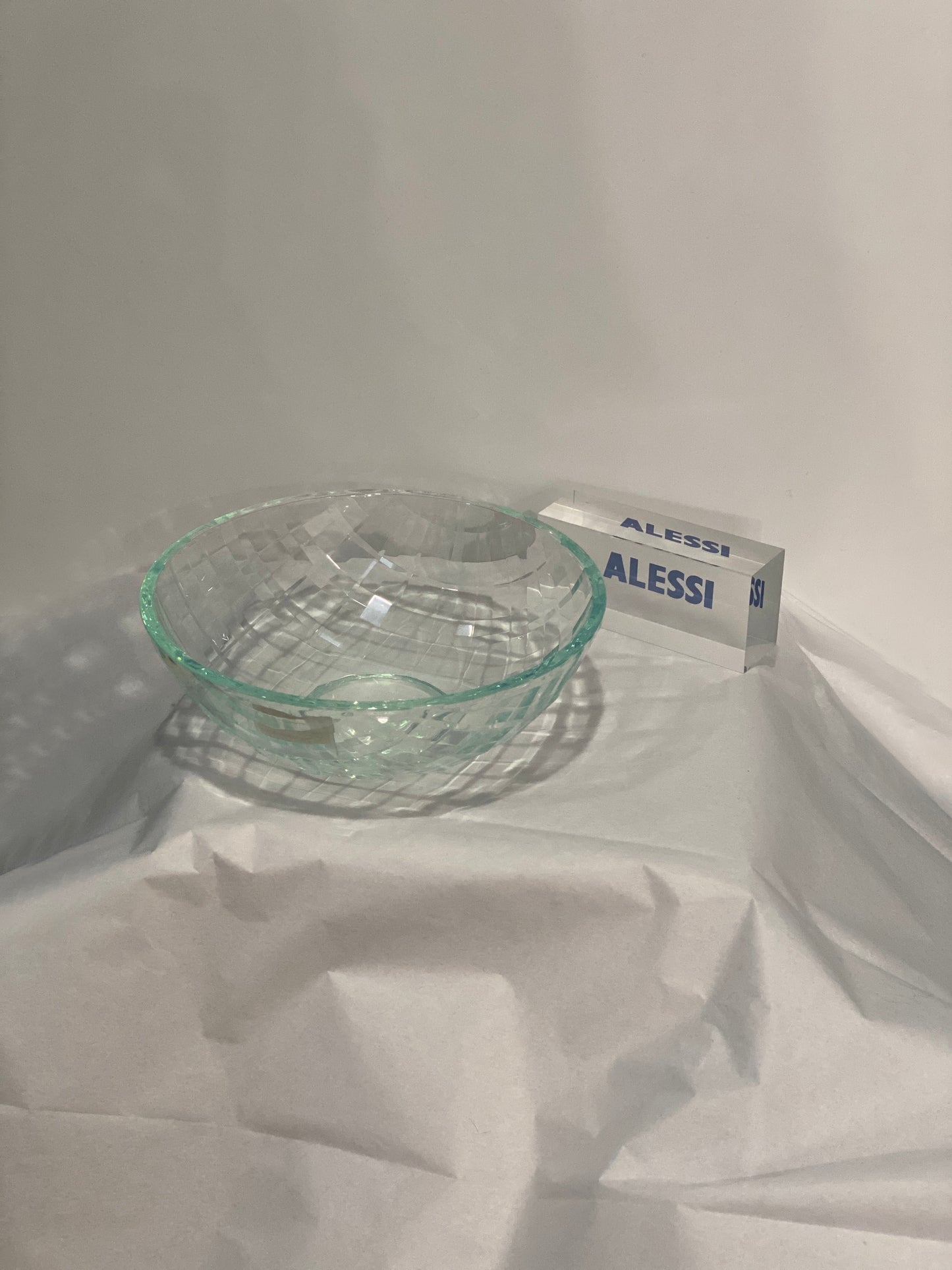 ALESSI Bambino Small Glass Bowl | Green Tint