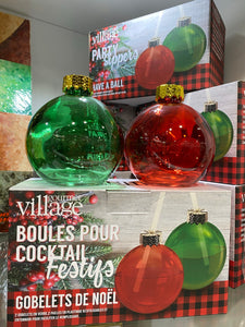 Holiday Cocktail Sippers, a set of 2 in a cheerful Gifting  box