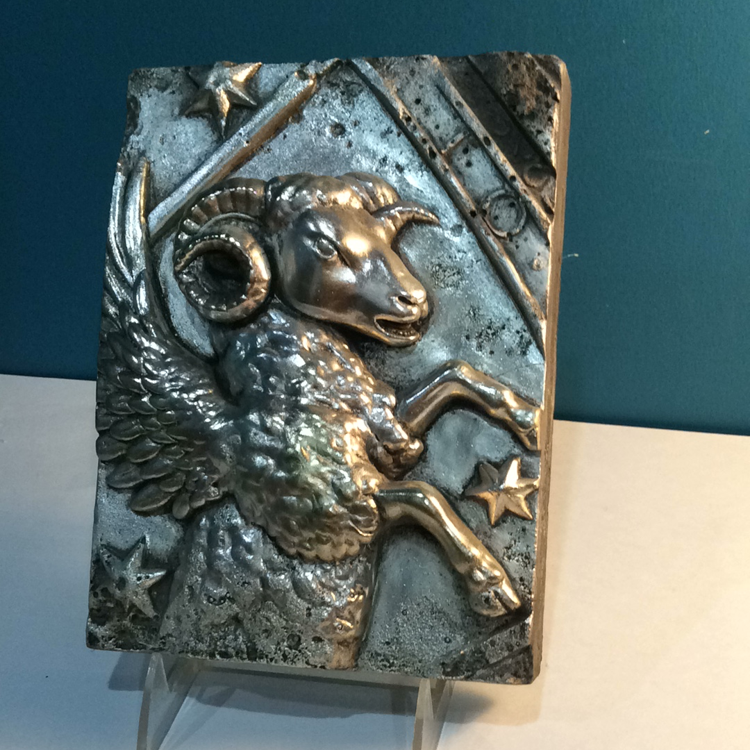 Sid Dickens Memory Block, Zodiac Silver, Aries, Retired. SZ-04.