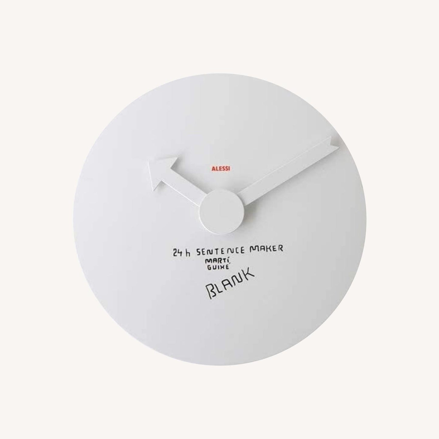 ALESSI Blank Wall Clock | Aluminum with Customizable Face