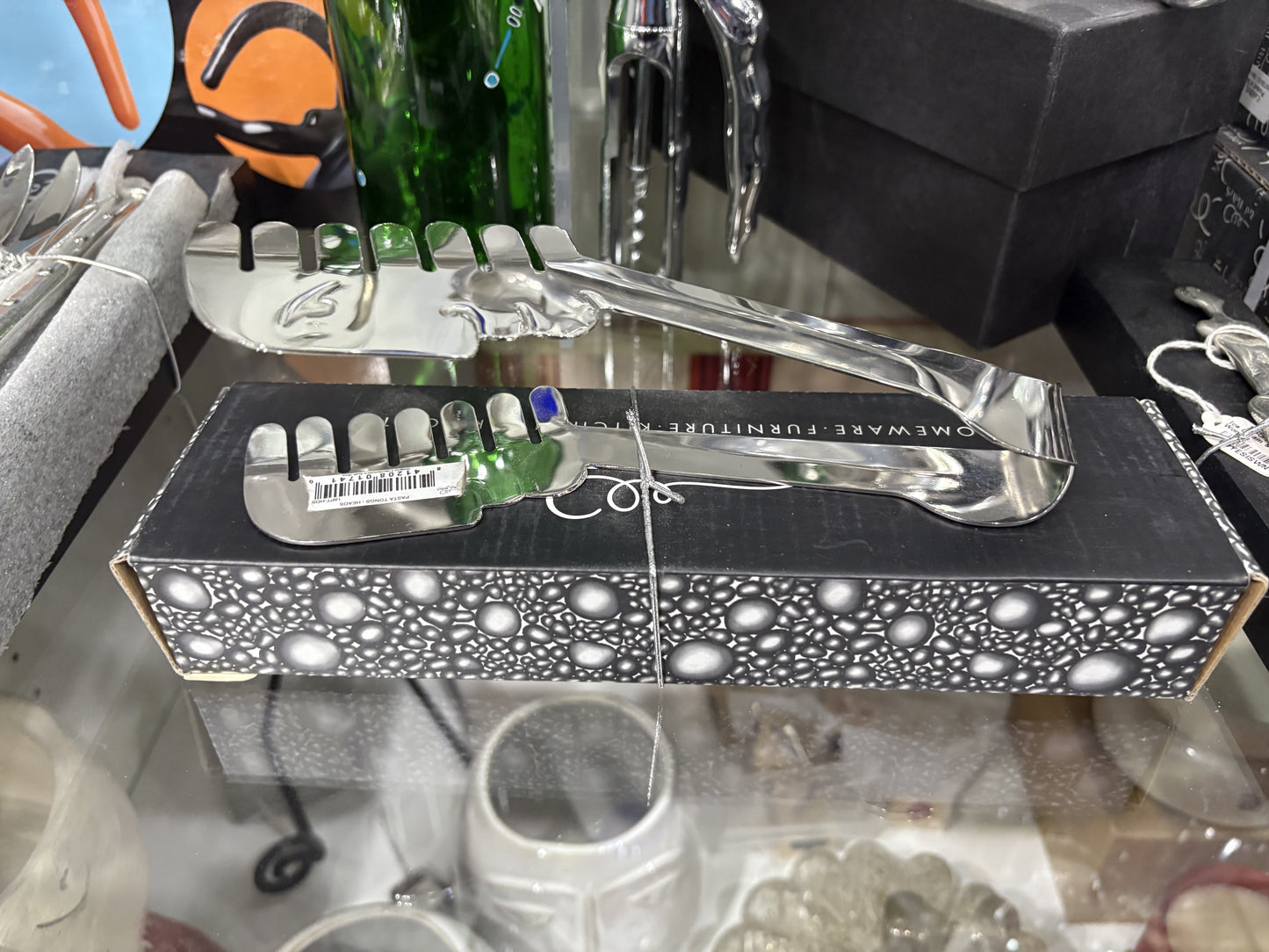 Carrol Boyes Pasta Tongs | "Heads" Design