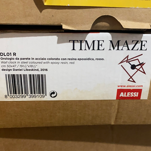 ALESSI Time Maxe Wall Clock Red
