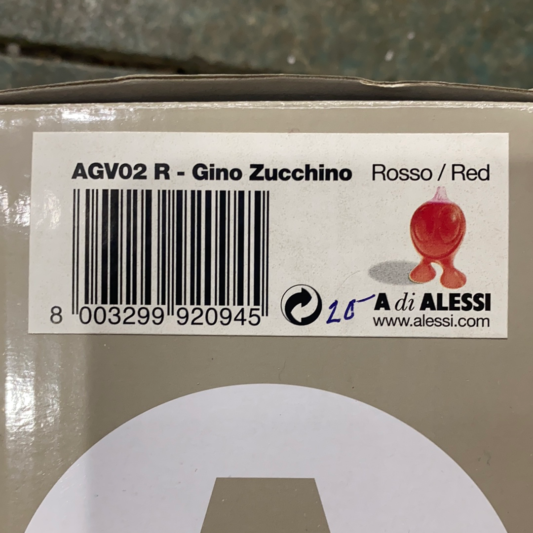 ALESSI Gino Zucchino Sugar Castor Red