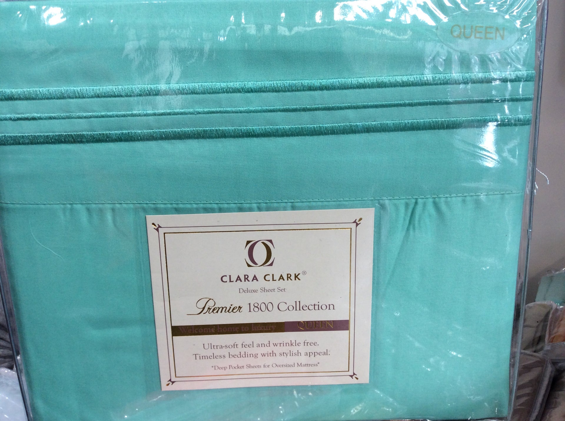Clara Clark Premier 1800 Microfiber Sheet Set – Full Size, Teal, 4-Piece