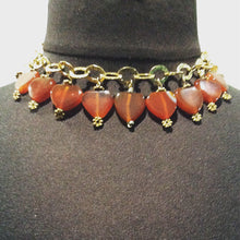 Load image into Gallery viewer, Jewelry-Carnelian Hearts, Handmade, One of a kind
