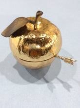 Load image into Gallery viewer, Michael Aram Gold &amp; Nickel Plate Honey Pot- Judaica
